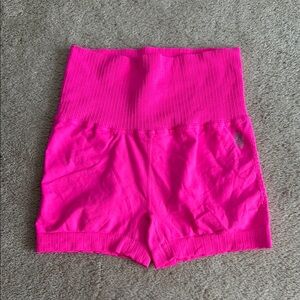 High-Waisted Vibrant Pink Women's Shorts